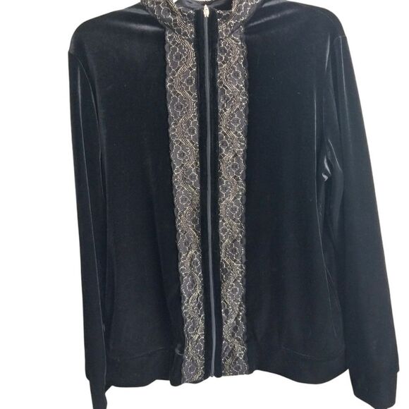 Jaclyn Smith Velour Tunic Top. Size L - Picture 1 of 16